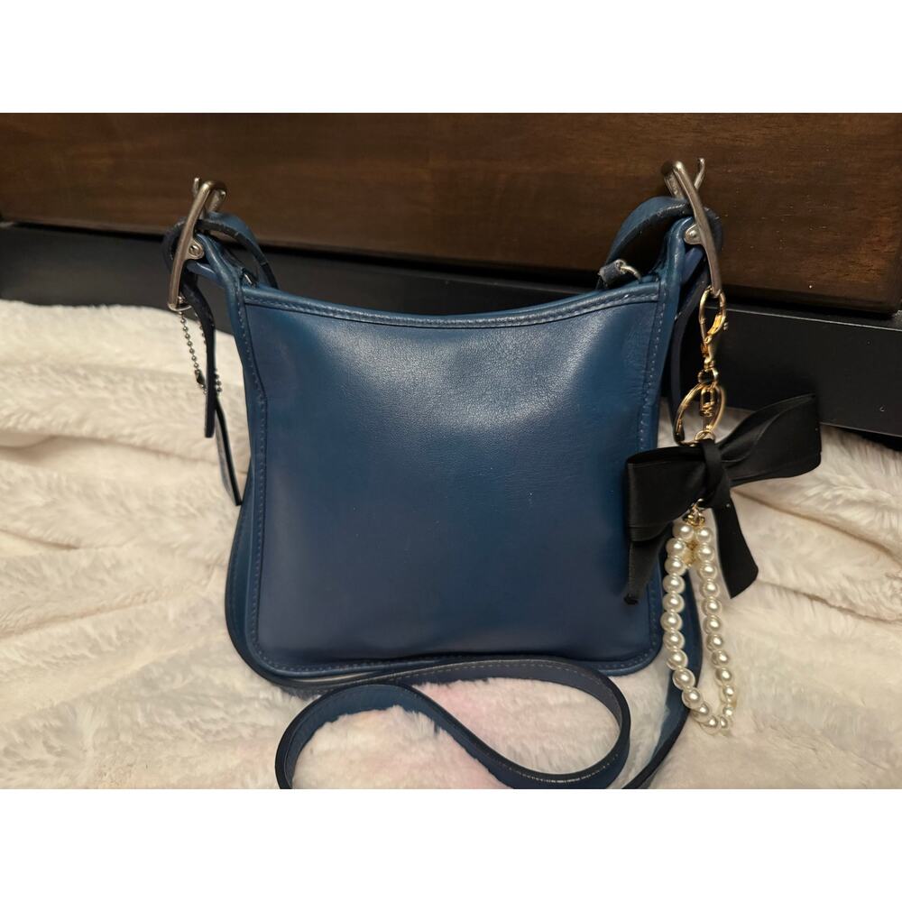Coach Vintage Mini Janice Crossbody Bag in Dark Turquoise Blue